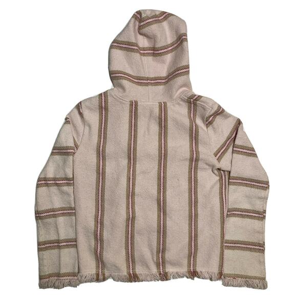 Señor Lopez Pullover Sweater Hoodie Medium Women's Pink Knit Frayed Hem - Picture 2 of 6